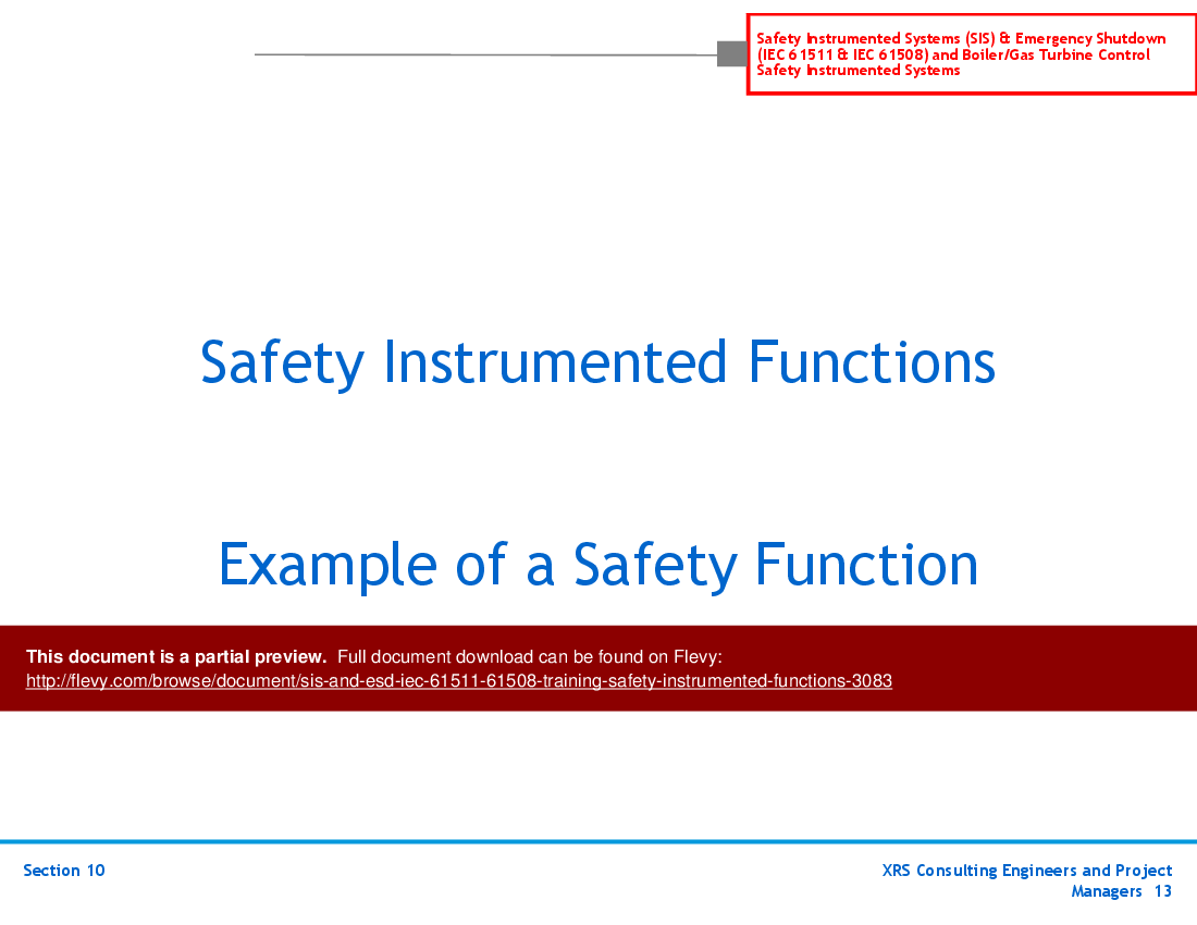 This is a partial preview of SIS & ESD (IEC 61511, 61508) Training - Safety Instrumented Functions (48-slide PowerPoint presentation (PPT)). Full document is 48 slides. 