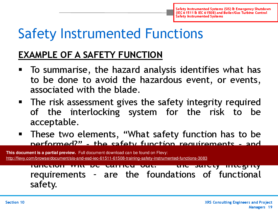 SIS & ESD (IEC 61511, 61508) Training - Safety Instrumented Functions (48-slide PPT PowerPoint presentation (PPT)) Preview Image