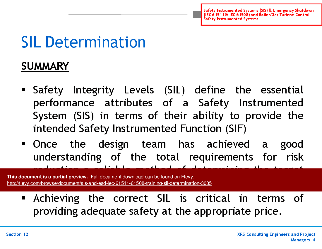 This is a partial preview of SIS & ESD (IEC 61511, 61508) Training - SIL Determination (76-slide PowerPoint presentation (PPT)). Full document is 76 slides. 