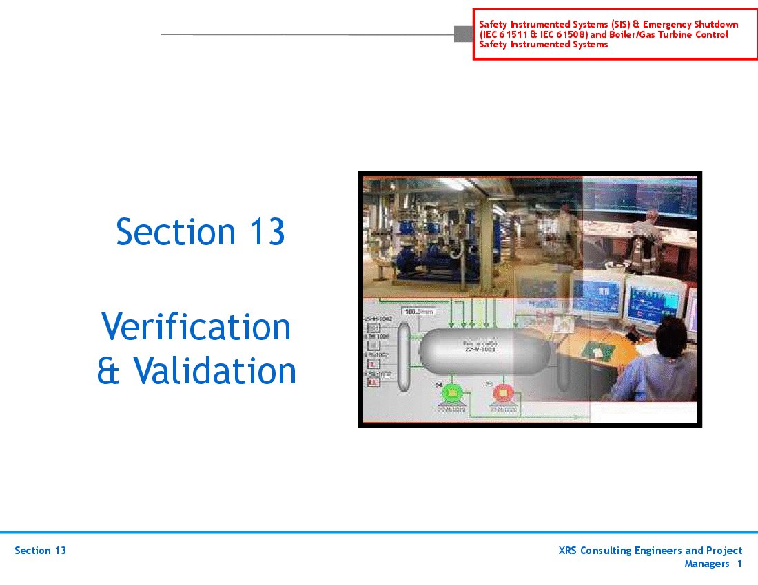 SIS & ESD (IEC 61511, 61508) Training - SIL Verification & Validation