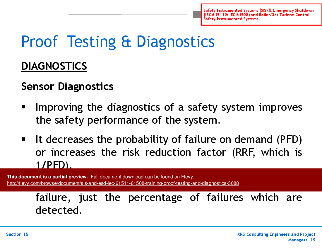 SIS & ESD (IEC 61511, 61508) Training - Proof Testing & Diagnostics (48-slide PPT PowerPoint presentation (PPT)) Preview Image