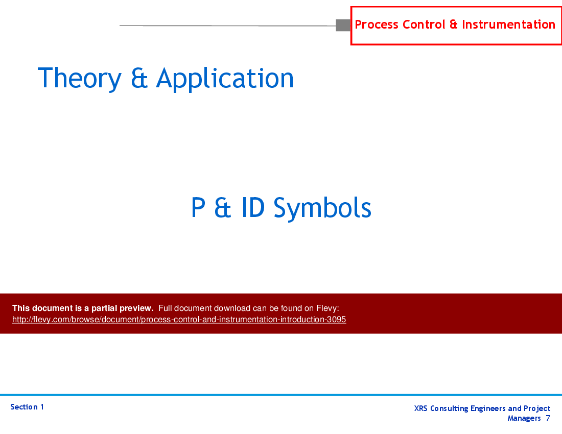 P&ID, Instrumentation, & Control - Introduction (38-slide PPT PowerPoint presentation (PPTX)) Preview Image