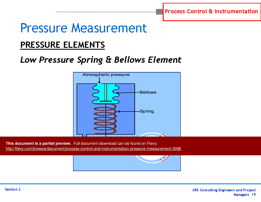 P&ID, Instrumentation, & Control - Pressure Measurement (66-slide PowerPoint presentation (PPTX)) Preview Image
