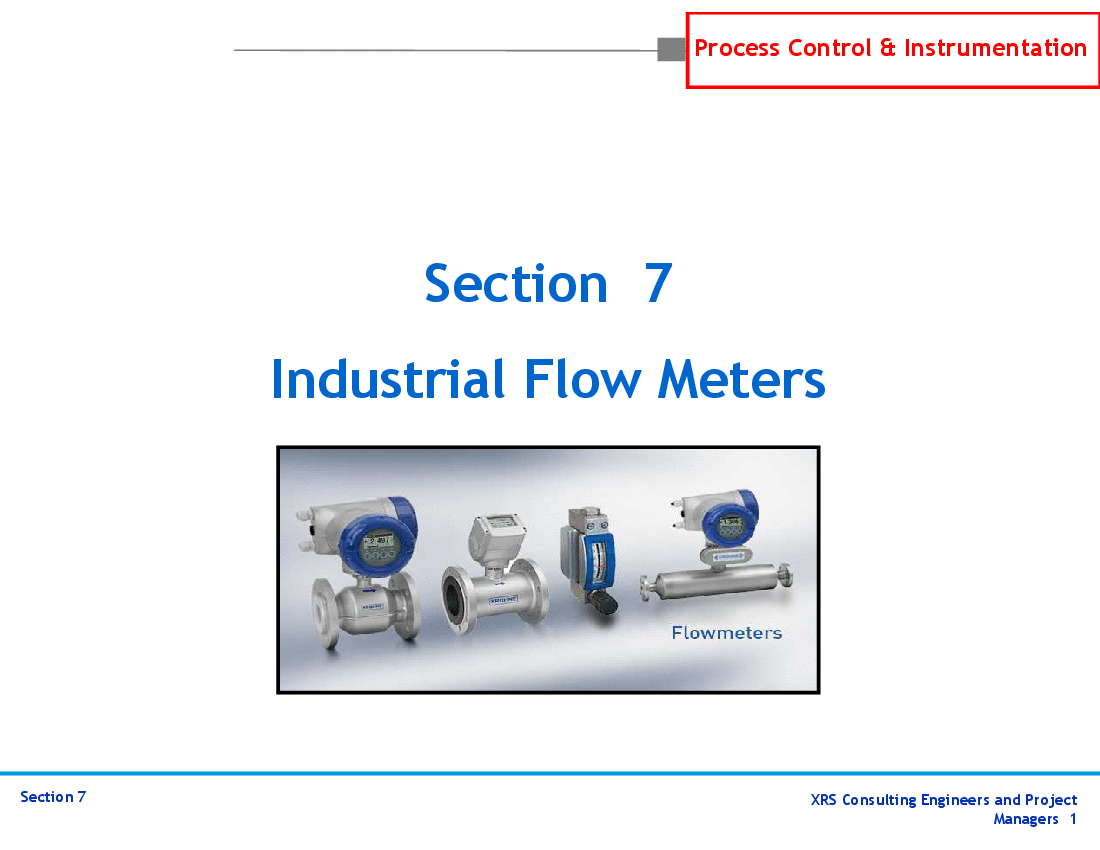 P&ID, Instrumentation, & Control - Industrial Flow Meters
