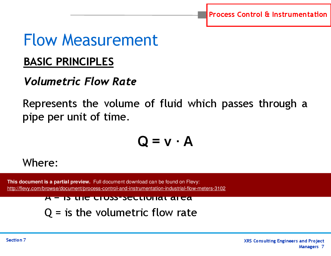 This is a partial preview of P&ID, Instrumentation, & Control - Industrial Flow Meters (112-slide PowerPoint presentation (PPTX)). Full document is 112 slides. 