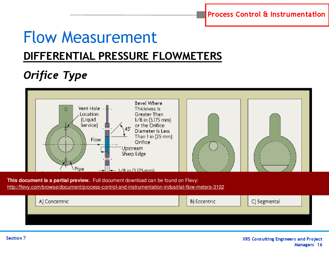 P&ID, Instrumentation, & Control - Industrial Flow Meters (112-slide PowerPoint presentation (PPTX)) Preview Image