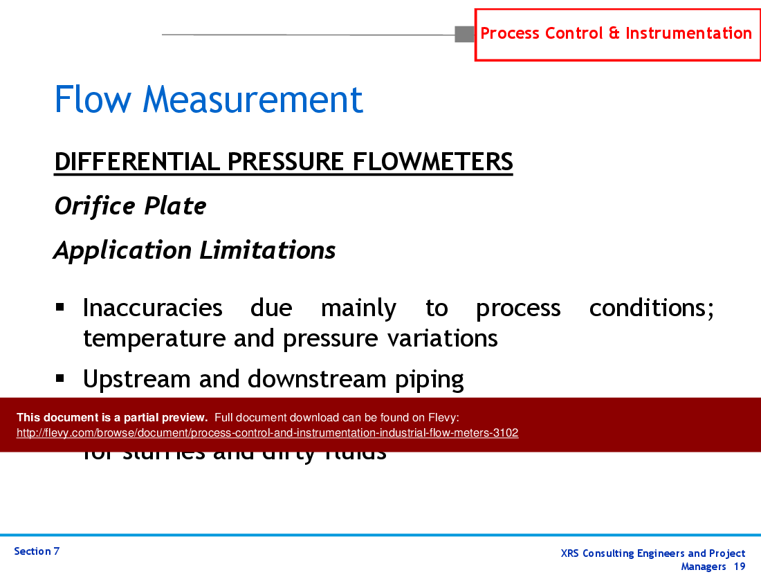 P&ID, Instrumentation, & Control - Industrial Flow Meters (112-slide PowerPoint presentation (PPTX)) Preview Image