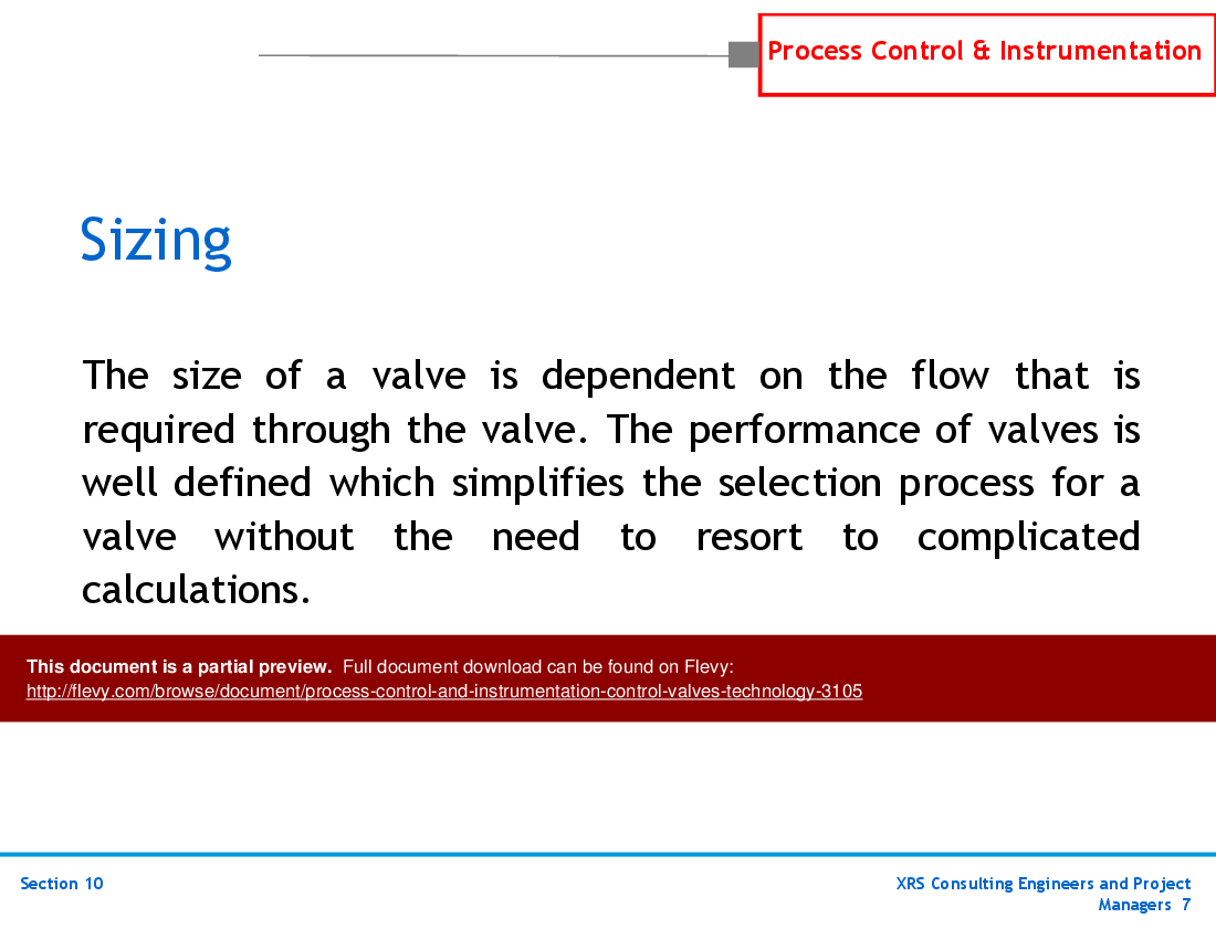 This is a partial preview of P&ID, Instrumentation, & Control - Control Valves Technology (88-slide PowerPoint presentation (PPTX)). Full document is 88 slides. 