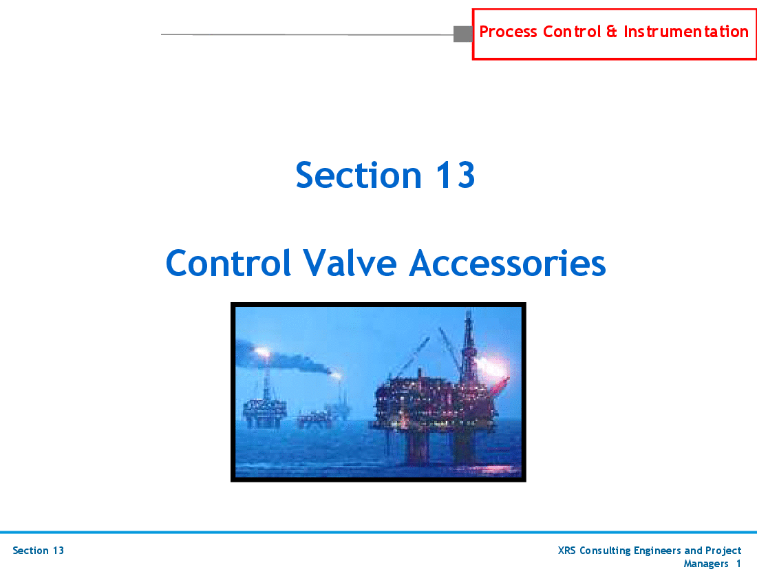 P&ID, Instrumentation, & Control - Control Valve Accessories