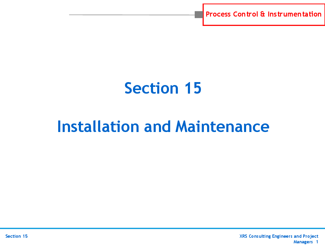 P&ID, Instrumentation, & Control - Installation and Maintenance (10-slide PowerPoint presentation (PPTX)) Preview Image