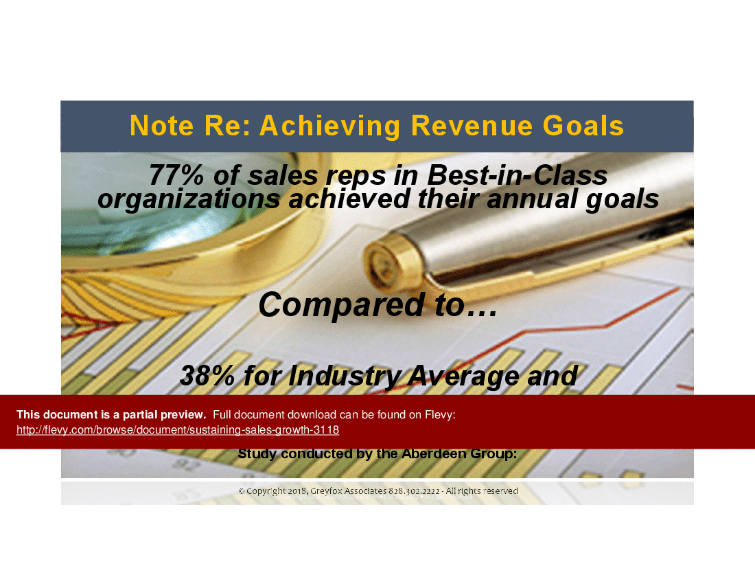 Sustaining Sales Growth (38-slide PPT PowerPoint presentation (PPTX)) Preview Image