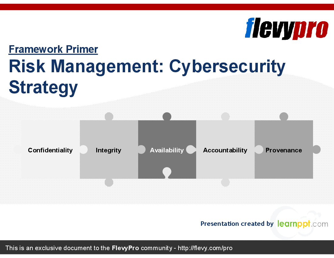This is a partial preview of Risk Management: Cybersecurity Strategy (23-slide PowerPoint presentation (PPT)). Full document is 23 slides. 