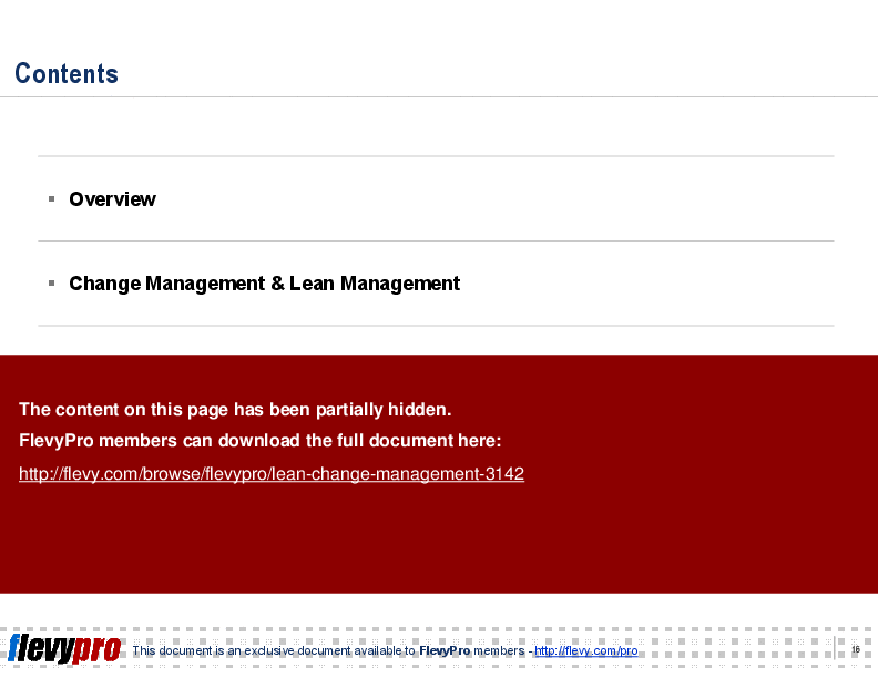 Lean Change Management (21-slide PPT PowerPoint presentation (PPT)) Preview Image
