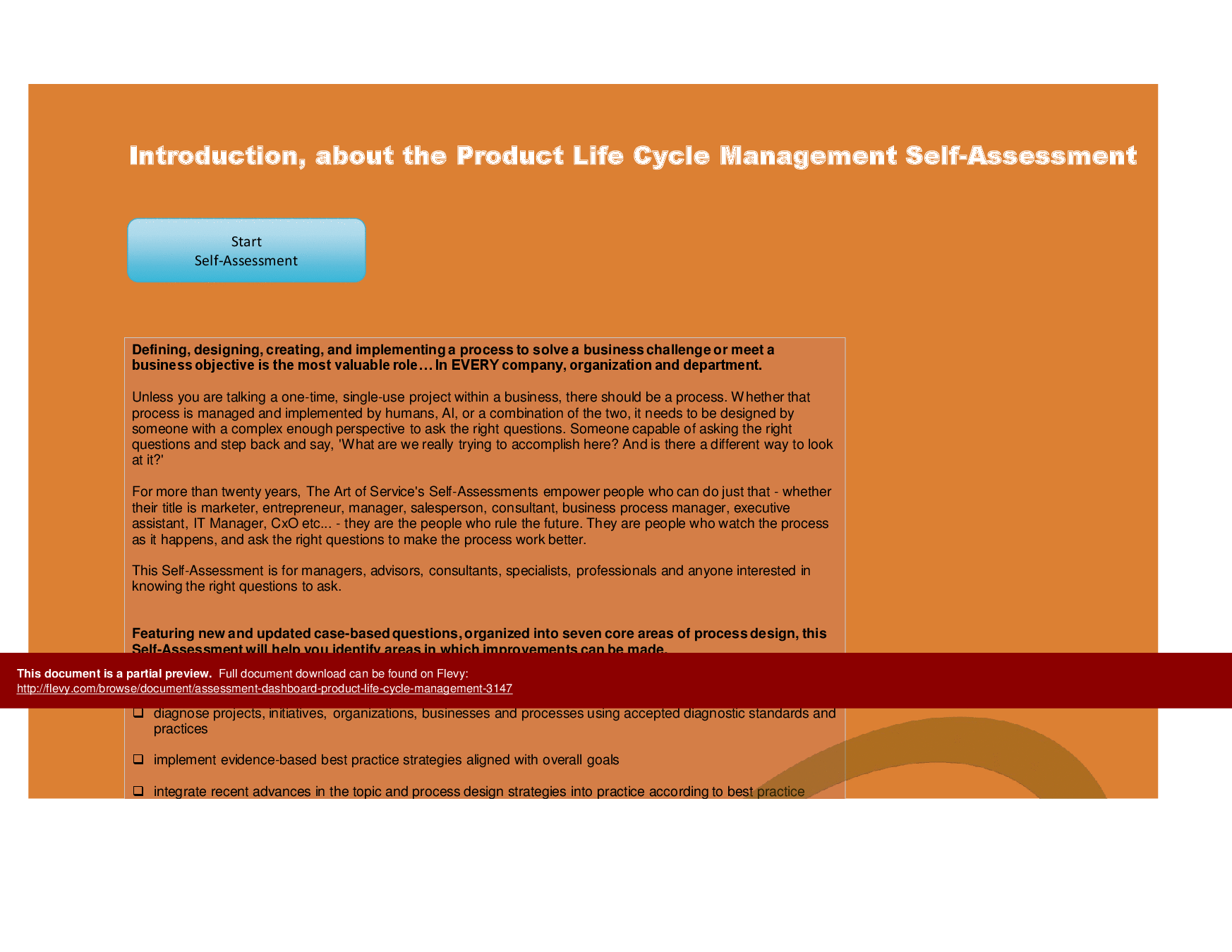 This is a partial preview of Assessment Dashboard - Product Life Cycle Management (Excel workbook (XLSX)). 