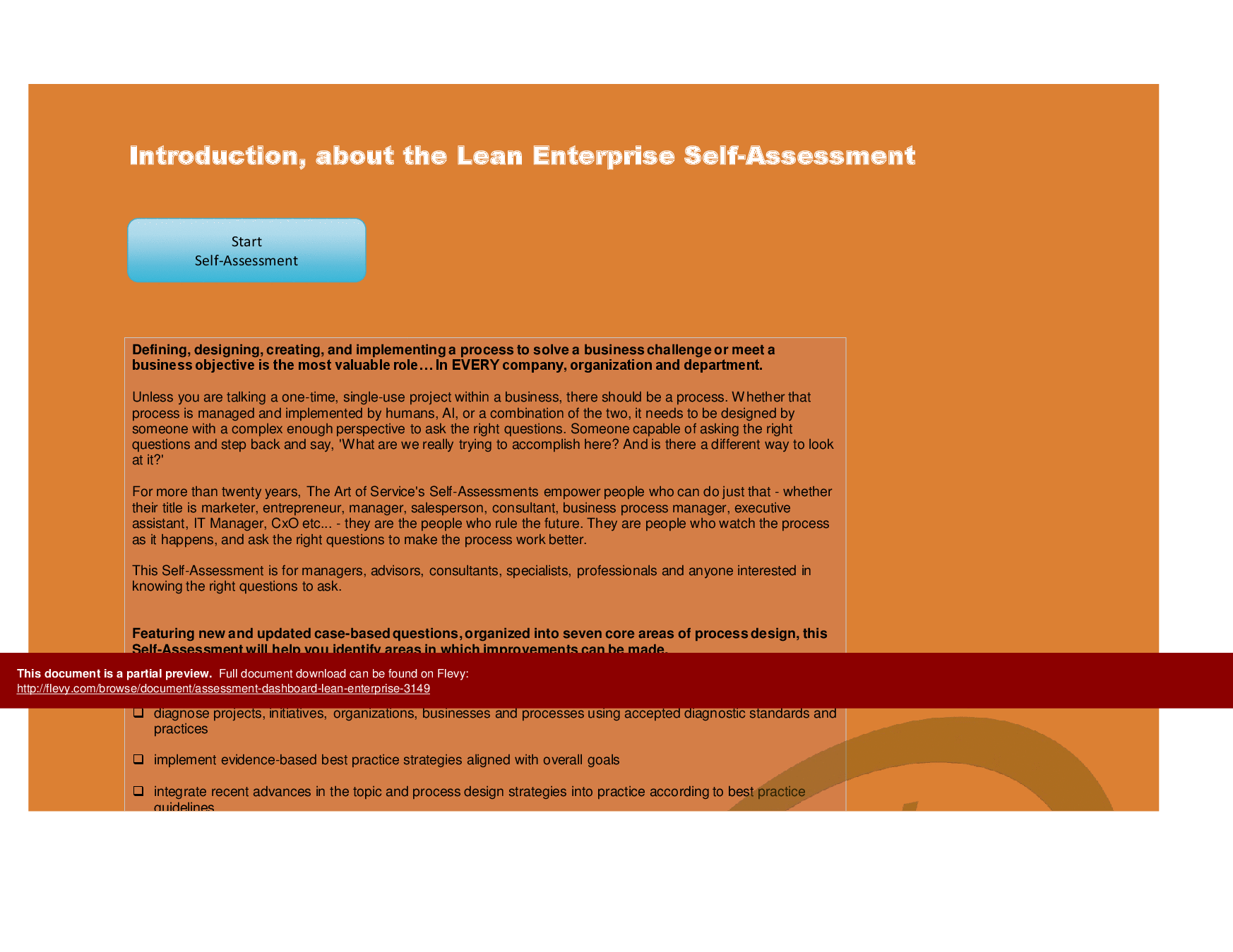 Assessment Dashboard - Lean Enterprise (Excel template (XLSX)) Preview Image