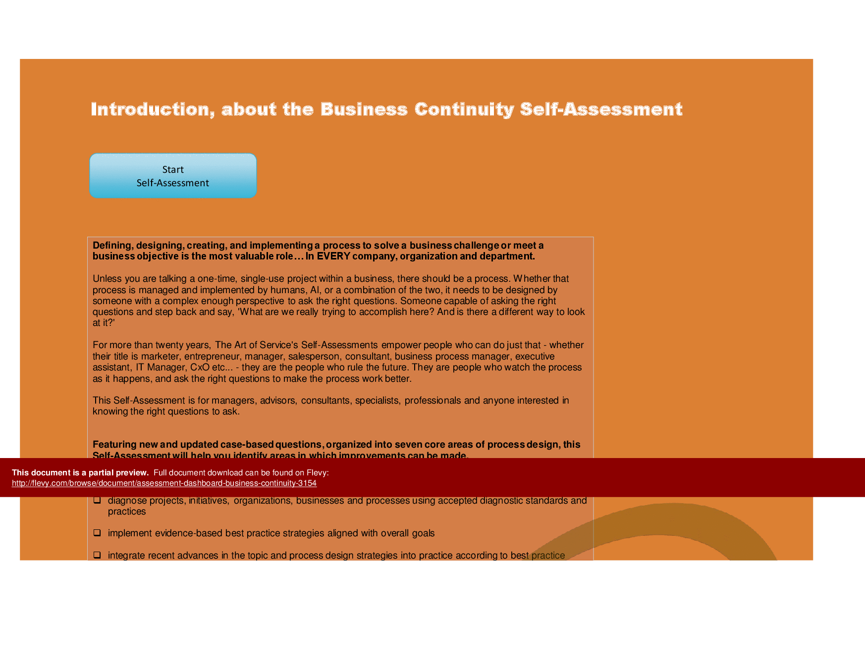 Assessment Dashboard - Business Continuity (Excel workbook (XLSX)) Preview Image