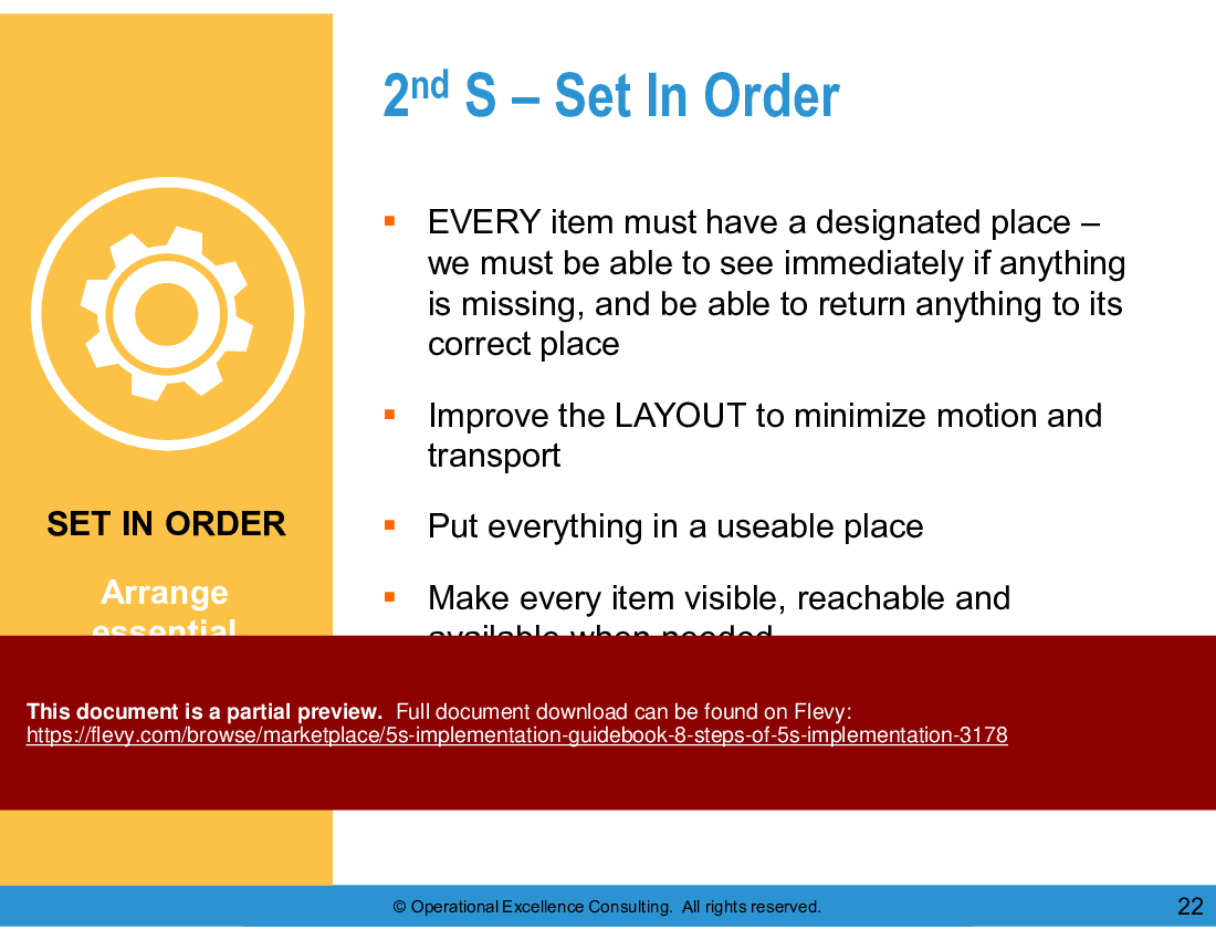 5S Implementation Guidebook: 8 Steps of 5S Implementation (162-slide PPT PowerPoint presentation (PPTX)) Preview Image