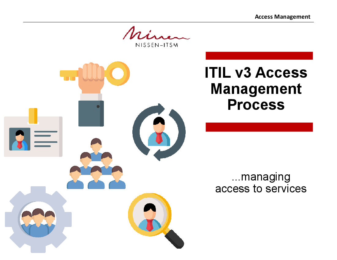 This is a partial preview of Access Management Process (ITSM, IT Service Management) (19-slide PowerPoint presentation (PPTX)). Full document is 19 slides. 