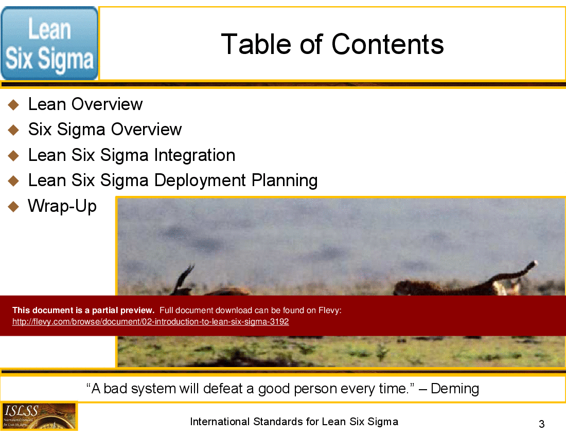This is a partial preview of 02 Introduction to Lean Six Sigma (71-slide PowerPoint presentation (PPTX)). Full document is 71 slides. 