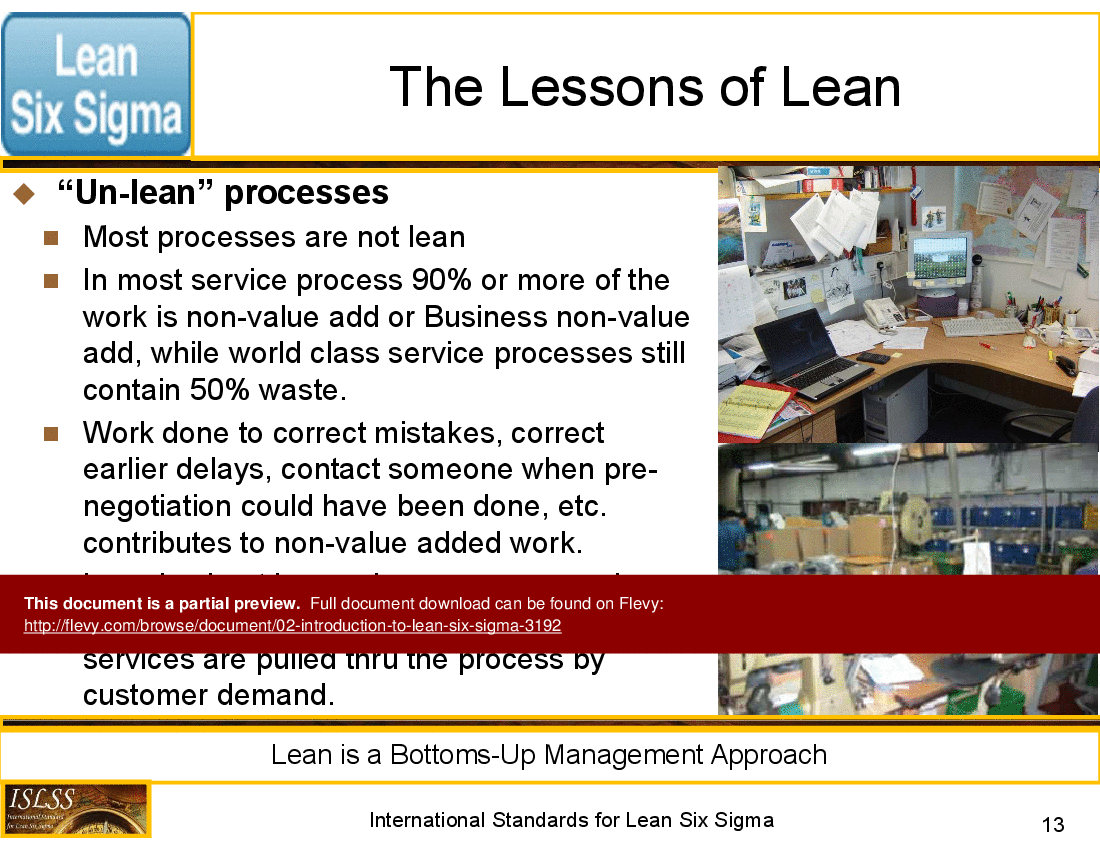 02 Introduction to Lean Six Sigma (71-slide PPT PowerPoint presentation (PPTX)) Preview Image