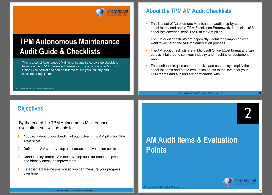 TPM Autonomous Maintenance Audit Guide & Checklists