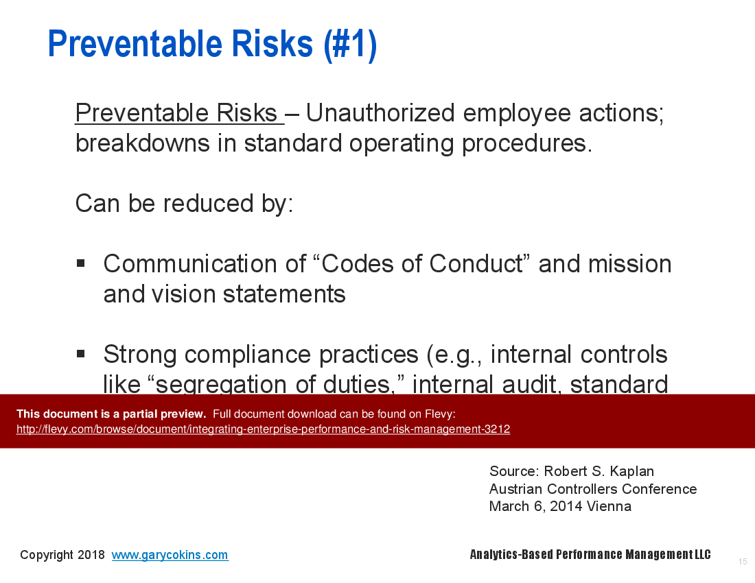 Integrating Enterprise Performance and Risk Management (68-slide PPT PowerPoint presentation (PPTX)) Preview Image