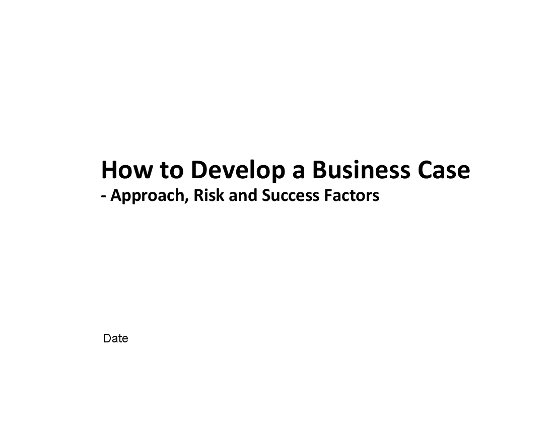 How to Develop a Business Case (105-slide PPT PowerPoint presentation (PPT)) Preview Image