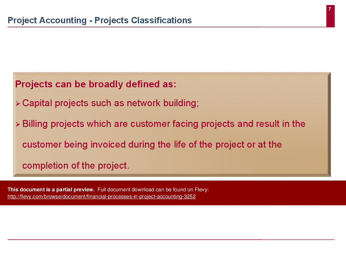 Financial Processes in Project Accounting (10-slide PowerPoint presentation (PPT)) Preview Image