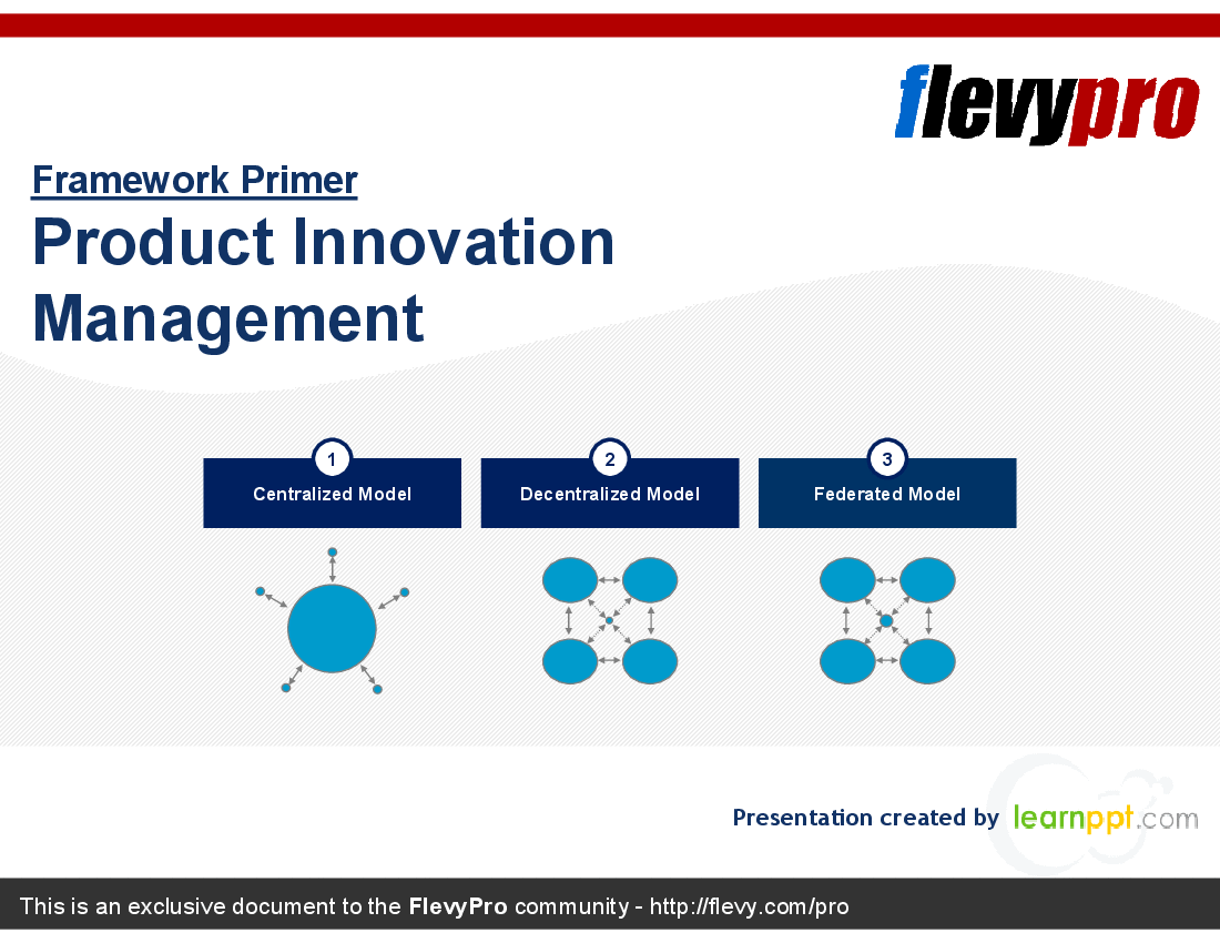 Product Innovation Management (23-slide PowerPoint presentation (PPT)) Preview Image
