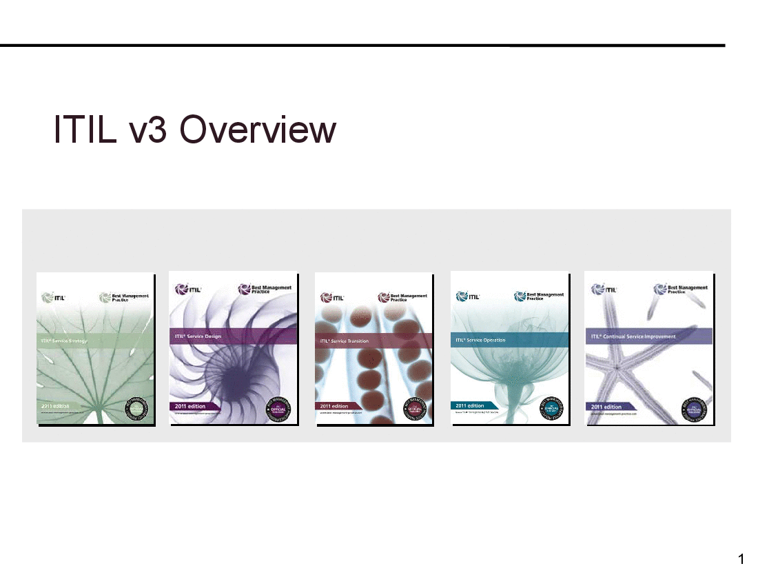 This is a partial preview of ITIL v3 Overview - ALL ITIL Processes & Functions (135-slide PowerPoint presentation (PPT)). Full document is 135 slides. 