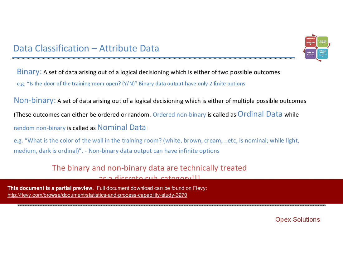 This is a partial preview of Statistics & Process Capability Study (137-slide PowerPoint presentation (PPT)). Full document is 137 slides. 