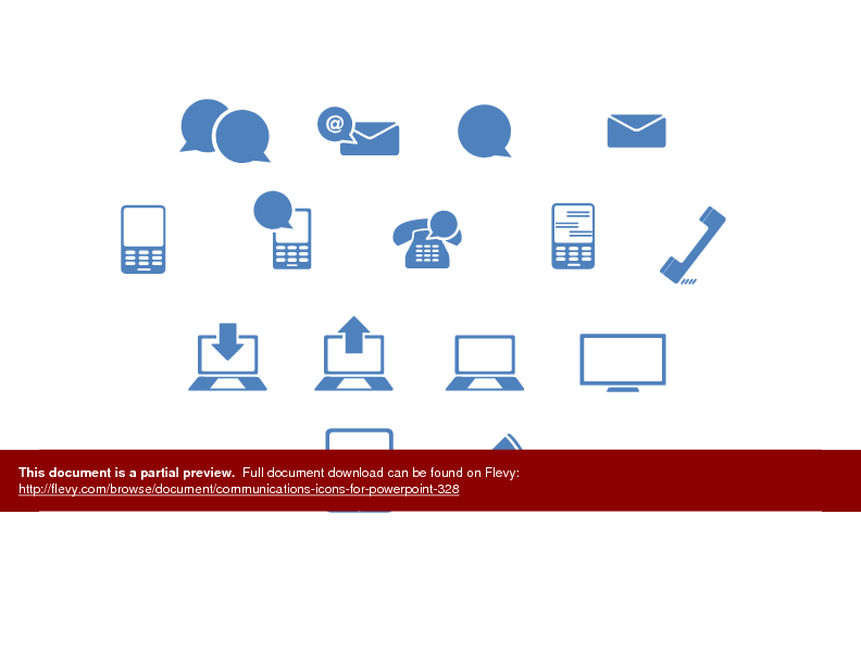 Communications Icons for PowerPoint (1-slide PPT PowerPoint presentation (PPTX)) Preview Image