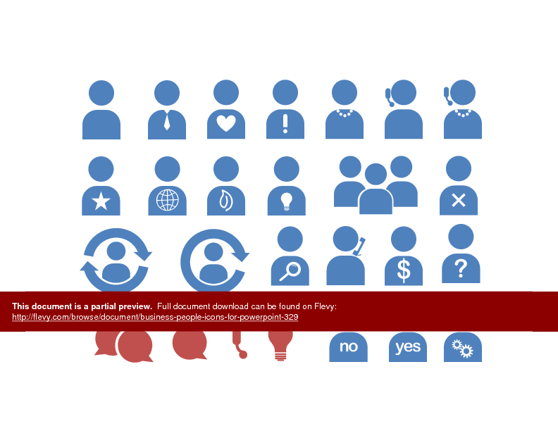 This is a partial preview of Business People Icons for PowerPoint (1-slide PowerPoint presentation (PPTX)). Full document is 1 slides. 