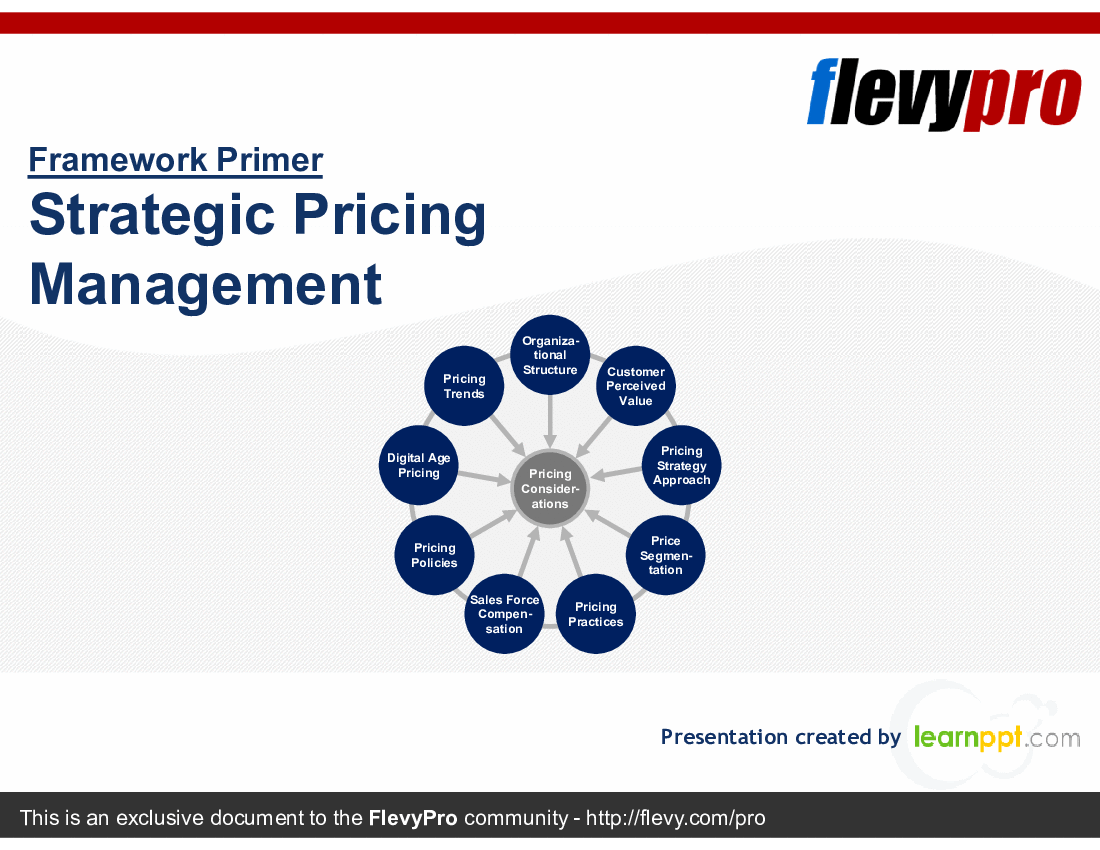 This is a partial preview of Strategic Pricing Management (25-slide PowerPoint presentation (PPTX)). Full document is 25 slides. 