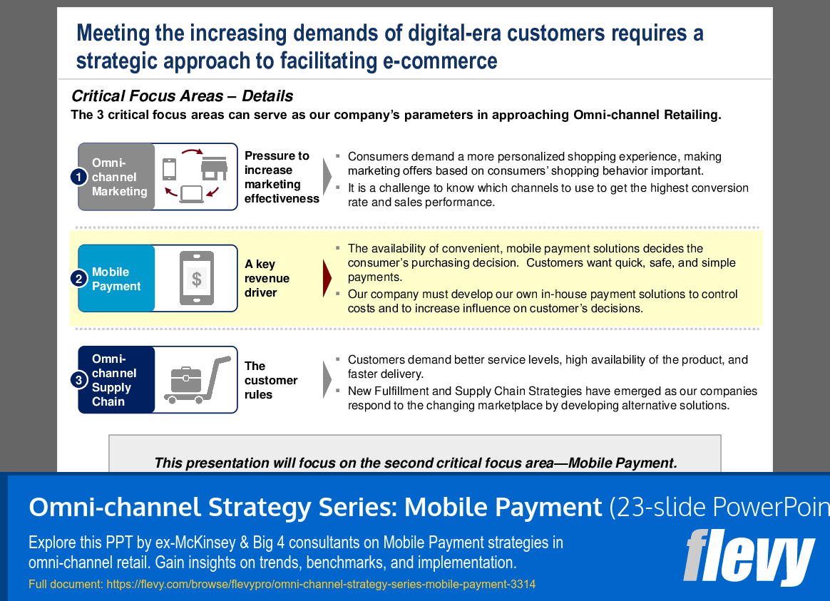 Omni-channel Strategy Series: Mobile Payment (23-slide PPT PowerPoint presentation (PPT)) Preview Image