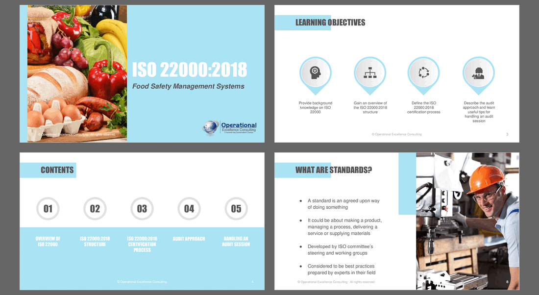 ISO 22000:2018 (FSMS) Awareness Training (78-slide PPT PowerPoint presentation (PPTX)) Preview Image