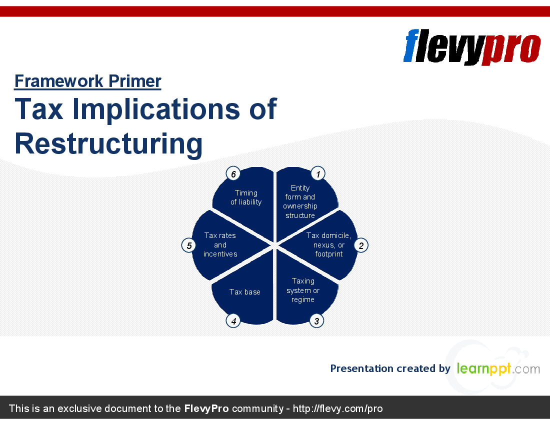 This is a partial preview of Tax Implications of Restructuring (22-slide PowerPoint presentation (PPT)). Full document is 22 slides. 
