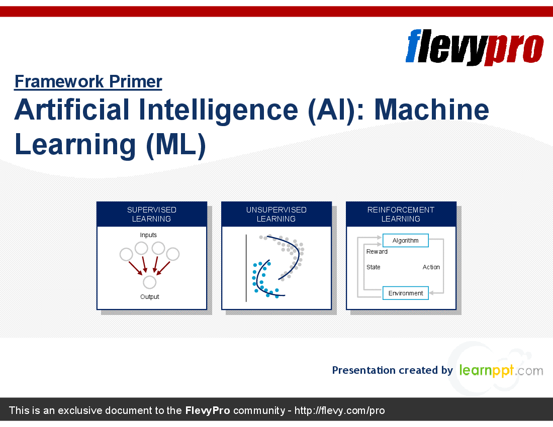 Artificial Intelligence (AI): Machine Learning (ML) (22-slide PowerPoint presentation (PPTX)) Preview Image