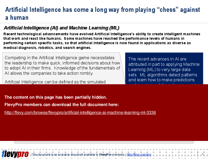 This is a partial preview of Artificial Intelligence (AI): Machine Learning (ML) (22-slide PowerPoint presentation (PPTX)). Full document is 22 slides. 