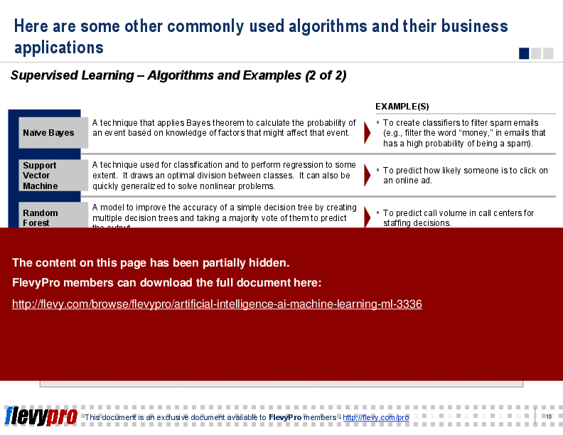 Artificial Intelligence (AI): Machine Learning (ML) (22-slide PPT PowerPoint presentation (PPTX)) Preview Image