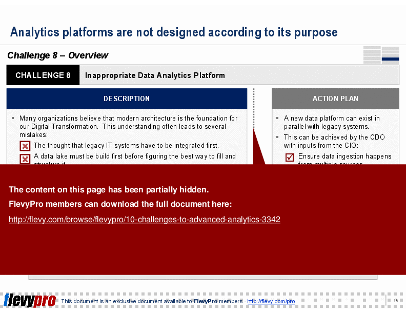 10 Challenges to Advanced Analytics (26-slide PPT PowerPoint presentation (PPTX)) Preview Image