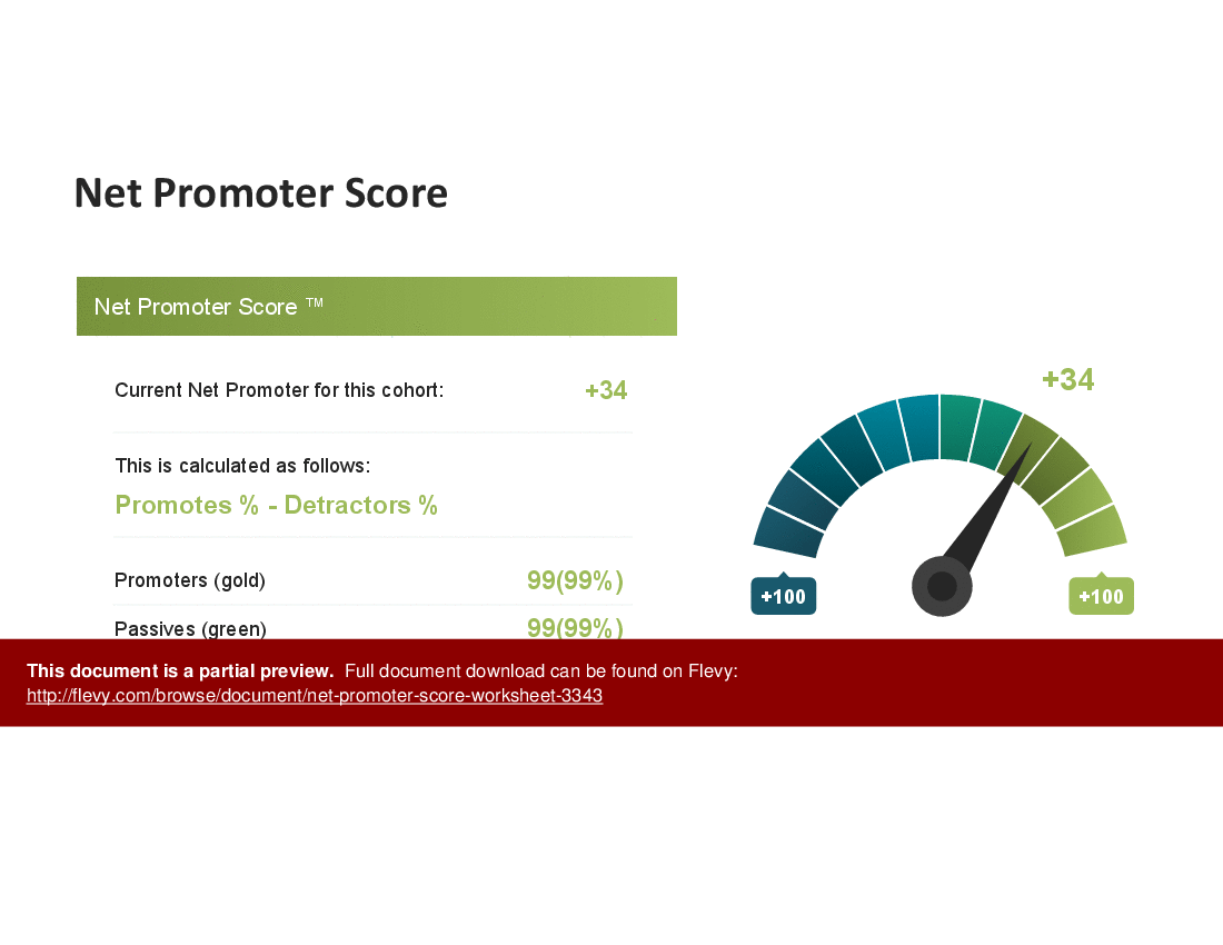 This is a partial preview of Net Promoter Score Worksheet Tool (16-slide PowerPoint presentation (PPTX)). Full document is 16 slides. 