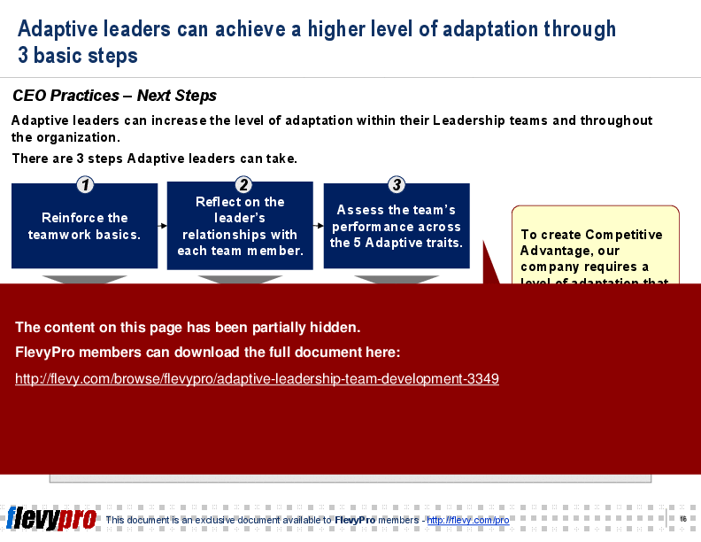 Adaptive Leadership Team Development (24-slide PPT PowerPoint presentation (PPT)) Preview Image