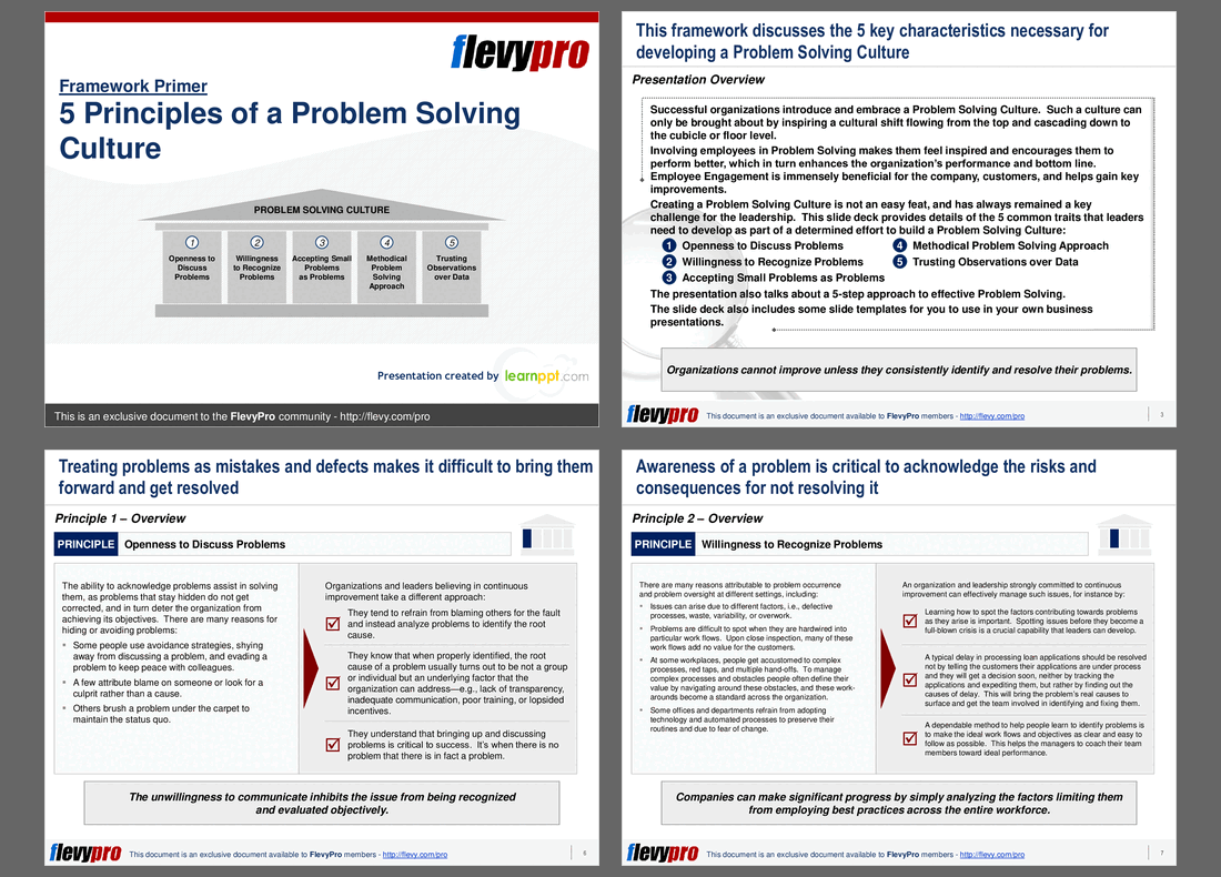 5 Principles Of A Problem Solving Culture 21 slide PowerPoint 