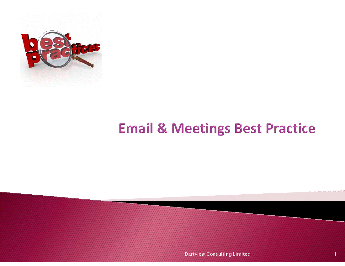 This is a partial preview of Email & Meetings Best Practice (16-slide PowerPoint presentation (PPTX)). Full document is 16 slides. 