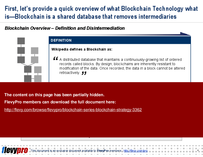 Blockchain Series: Blockchain Strategy (21-slide PPT PowerPoint presentation (PPTX)) Preview Image