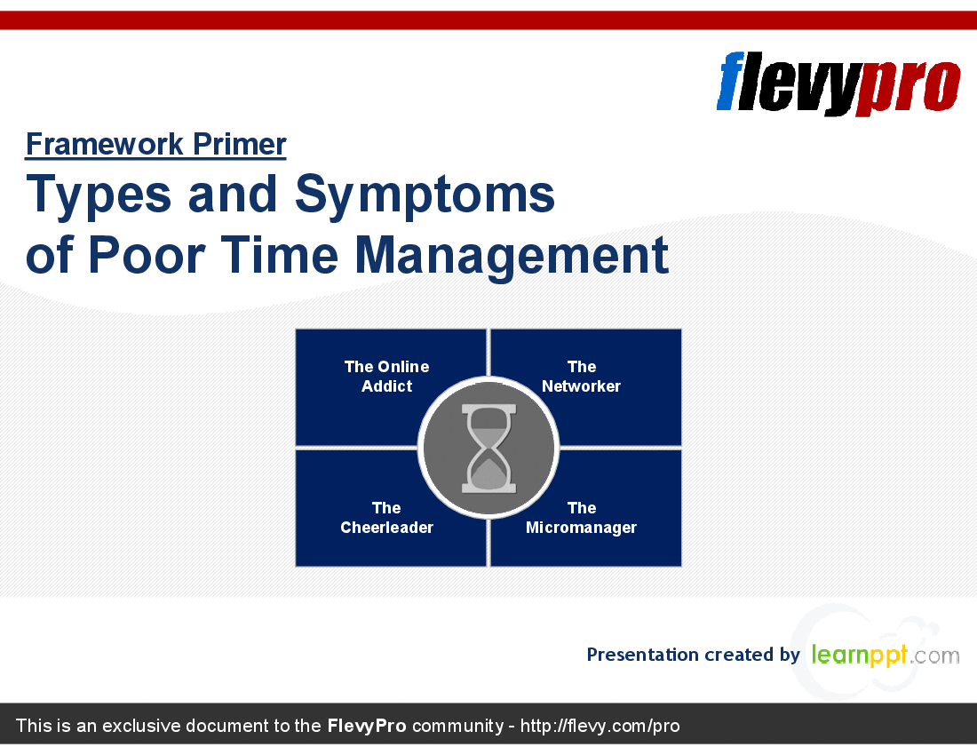 This is a partial preview of Types and Symptoms of Poor Time Management (26-slide PowerPoint presentation (PPT)). Full document is 26 slides. 
