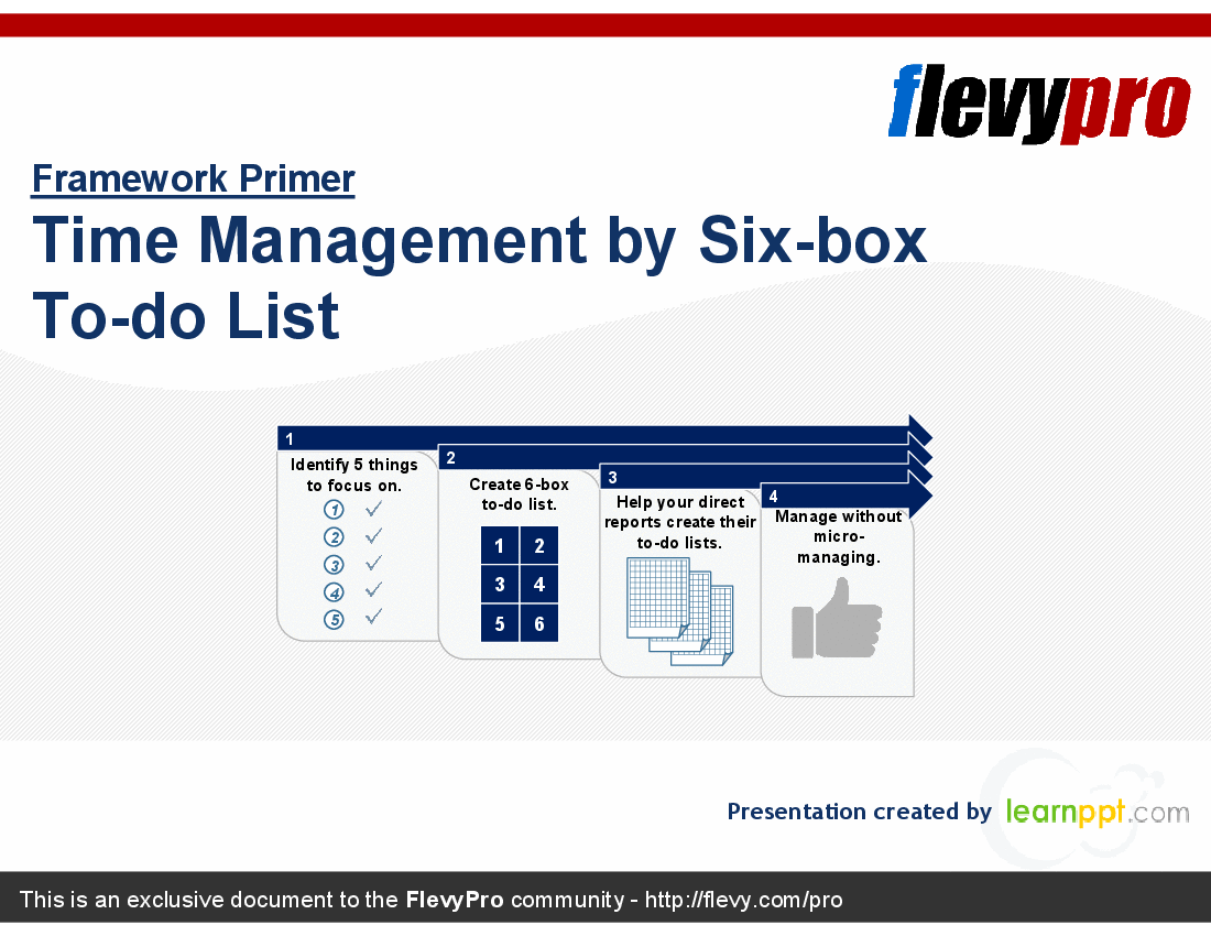 This is a partial preview of Time Management by Six-box To-do List (19-slide PowerPoint presentation (PPT)). Full document is 19 slides. 