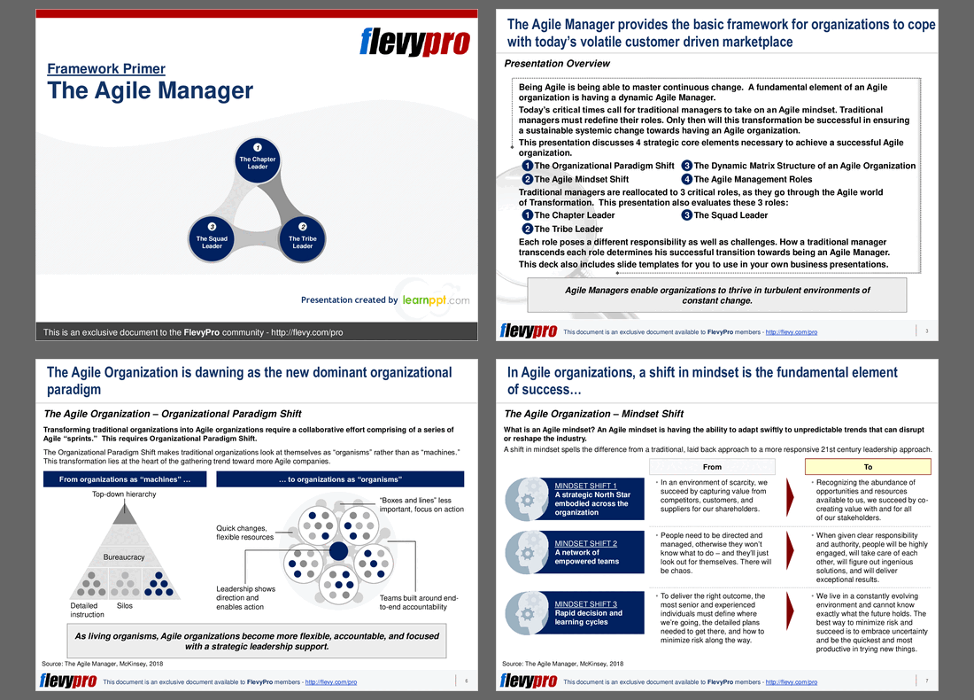 The Agile Manager (27-slide PPT PowerPoint presentation (PPT)) Preview Image