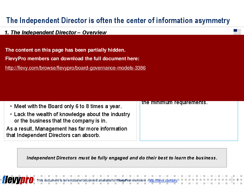 Board Governance Models (25-slide PowerPoint presentation (PPT)) Preview Image